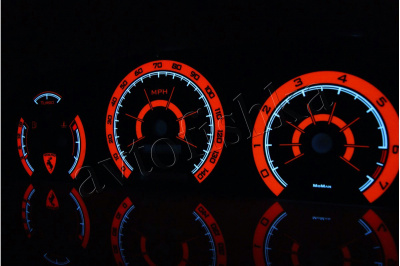 Volvo 850 светодиодные шкалы (циферблаты) на панель приборов - дизайн 3