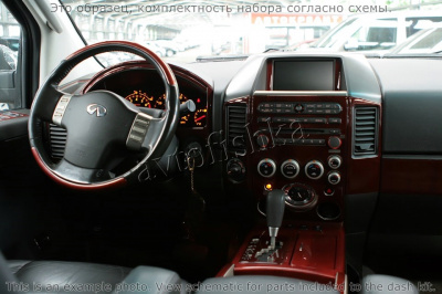 Декоративные накладки салона Infiniti QX56 2004-2007 Консоль над головой.